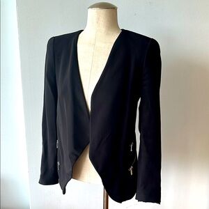 Zara Black Tailored Blazer Asymmetrical Design